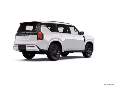 2025 Nissan Armada passenger side rear three-quarter view