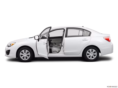 2012 Subaru Impreza driver's side profile with drivers side door open