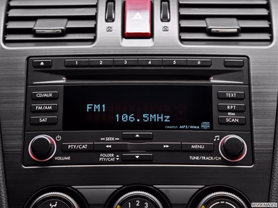 2012 Subaru Impreza closeup of radio head unit