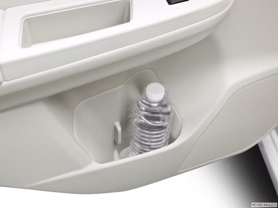 2012 Subaru Impreza second row side cup holder with coffee prop, or second row door cup holder with water bottle